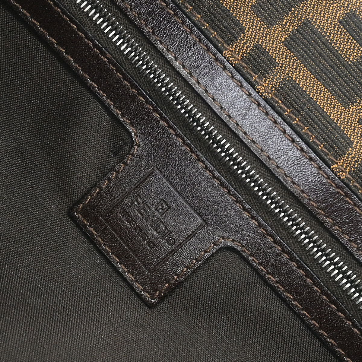Fendi Brown Zucca Handbag - Image 9