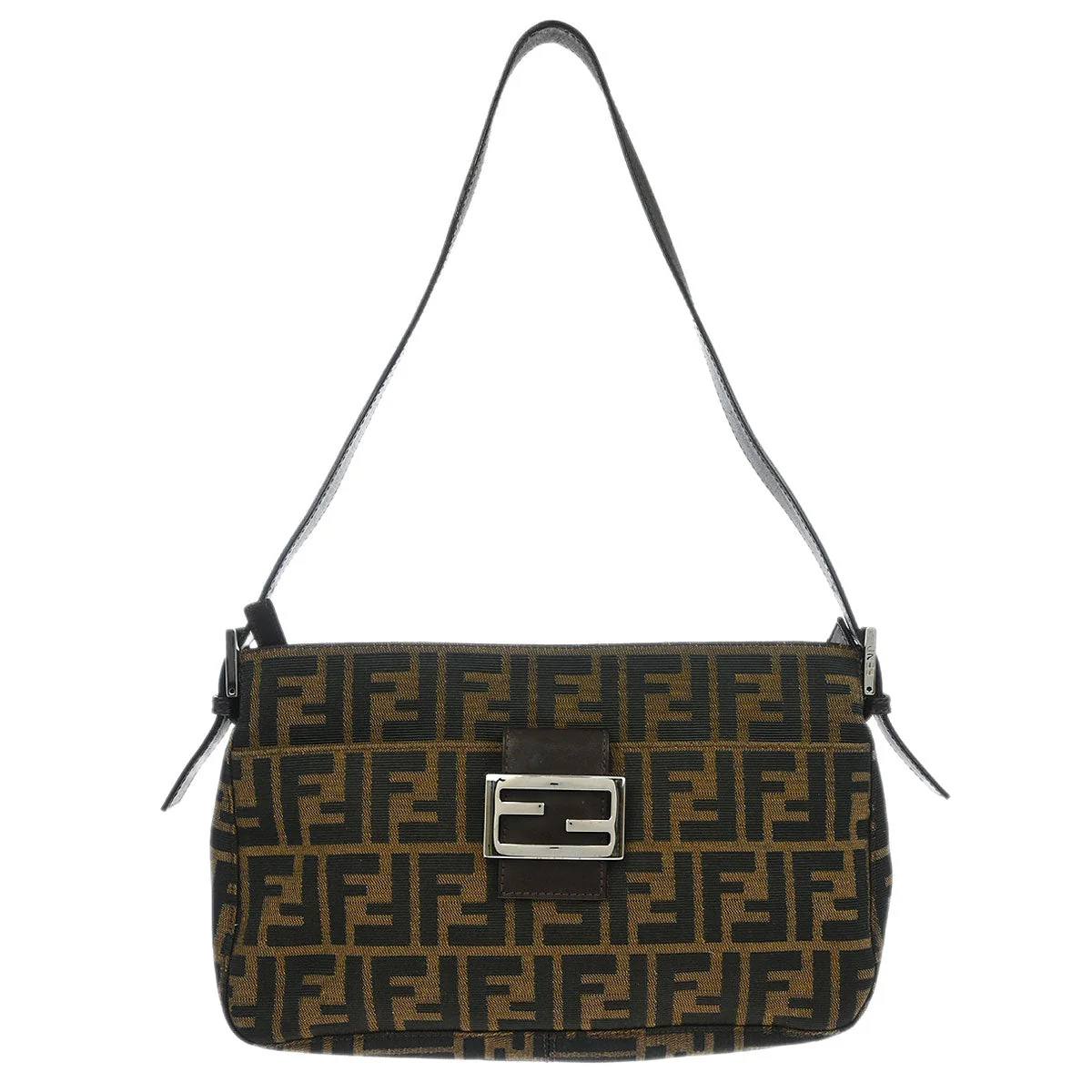 Fendi Brown Canvas Zucca Handbag