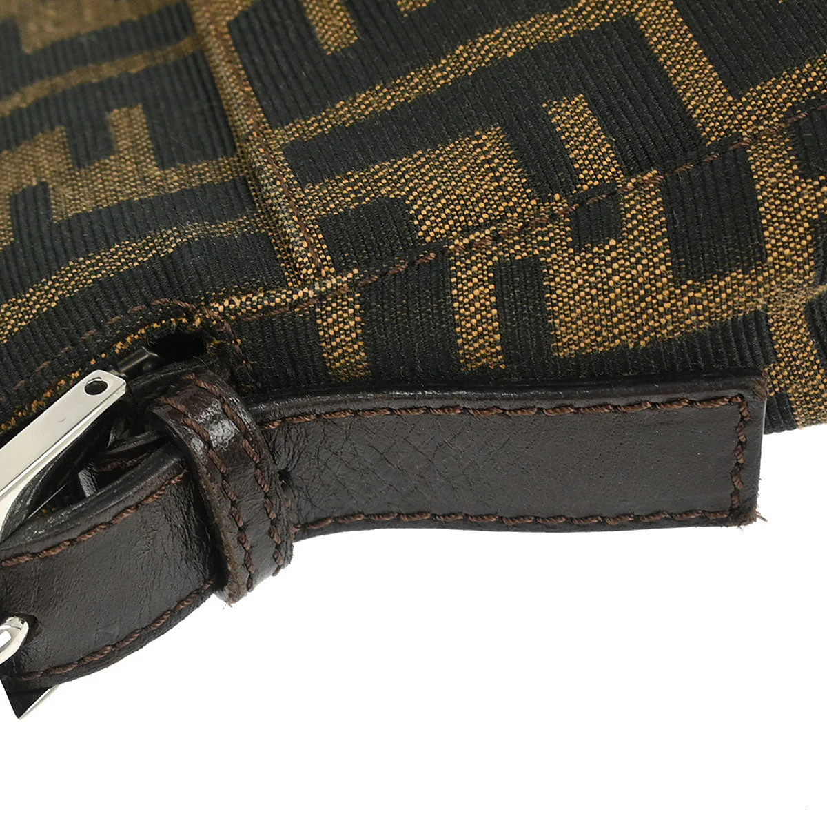 Fendi Brown Canvas Zucca Handbag - Image 4