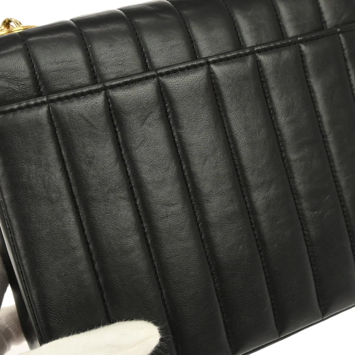 Chanel Black Lambskin Mademoiselle Shoulder Bag - Image 3