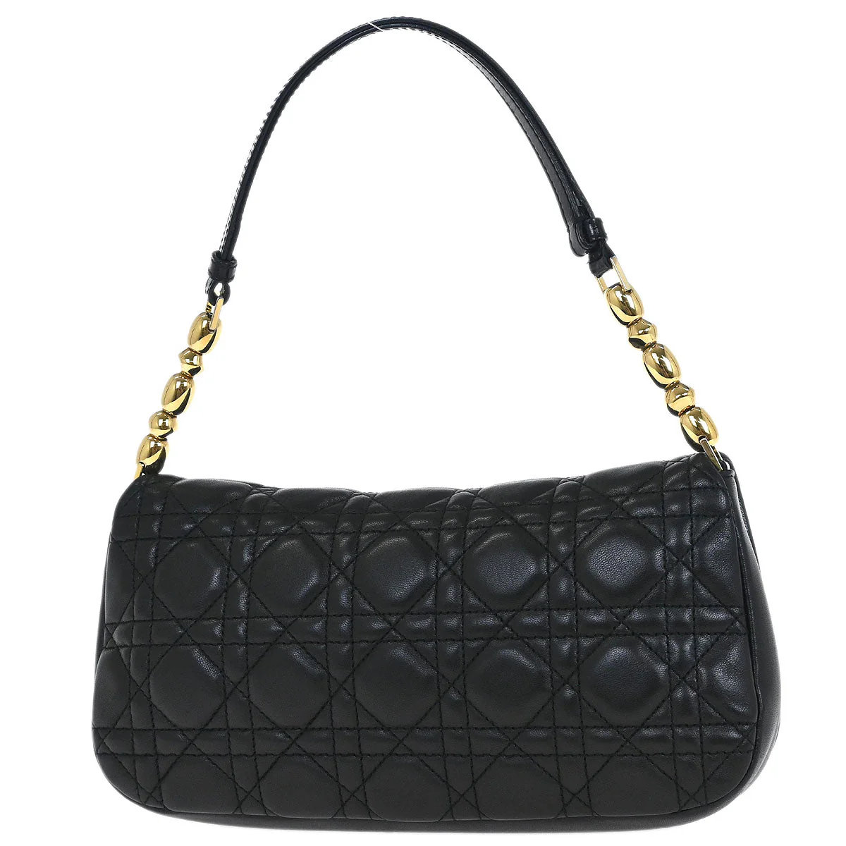 Christian Dior Black Lambskin Cannage Malice Handbag - Image 2