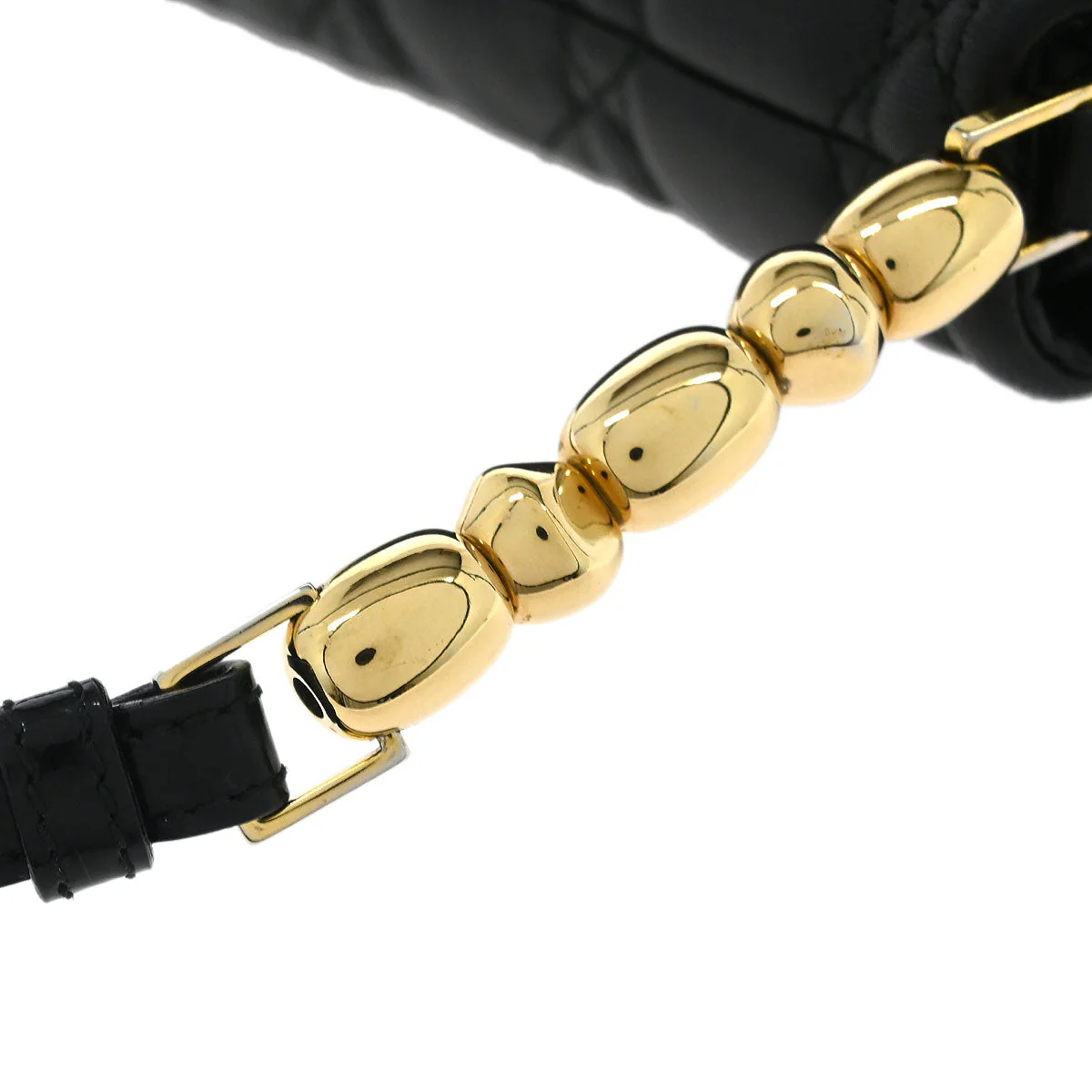 Christian Dior Black Lambskin Cannage Malice Handbag - Image 5