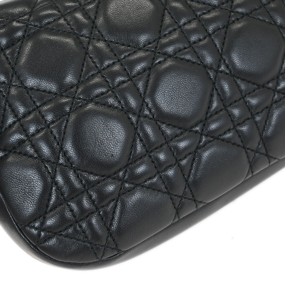 Christian Dior Black Lambskin Cannage Malice Handbag - Image 6