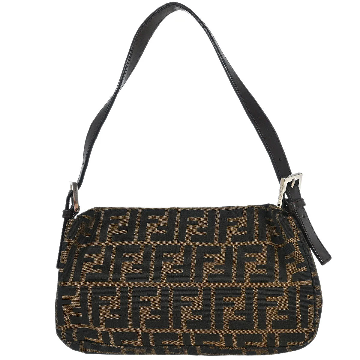 Fendi Brown Canvas Zucca Baguette Handbag - Image 2