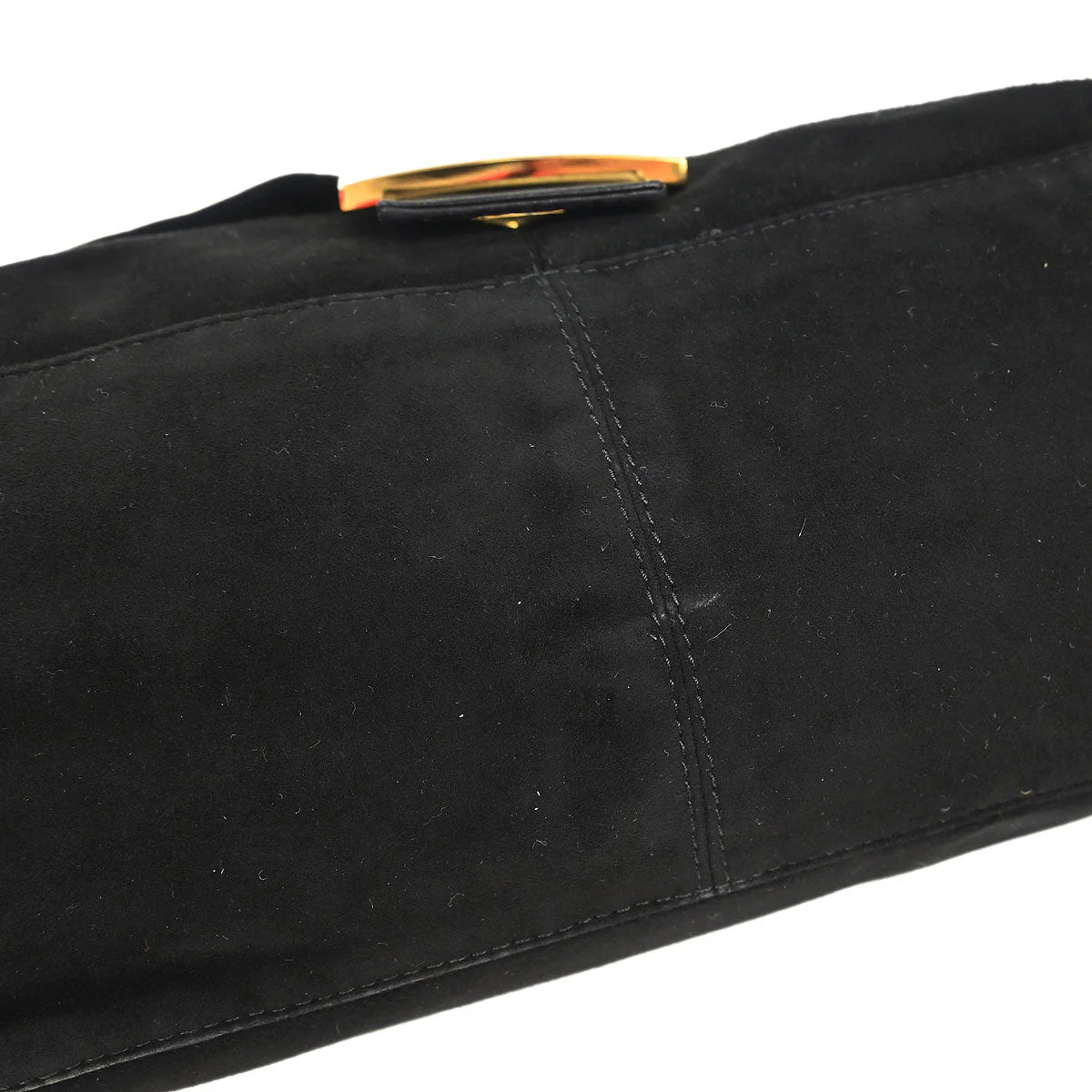 Fendi Black Suede Mamma Baguette Handbag - Image 3