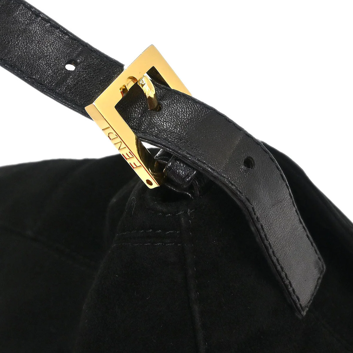 Fendi Black Suede Mamma Baguette Handbag - Image 6
