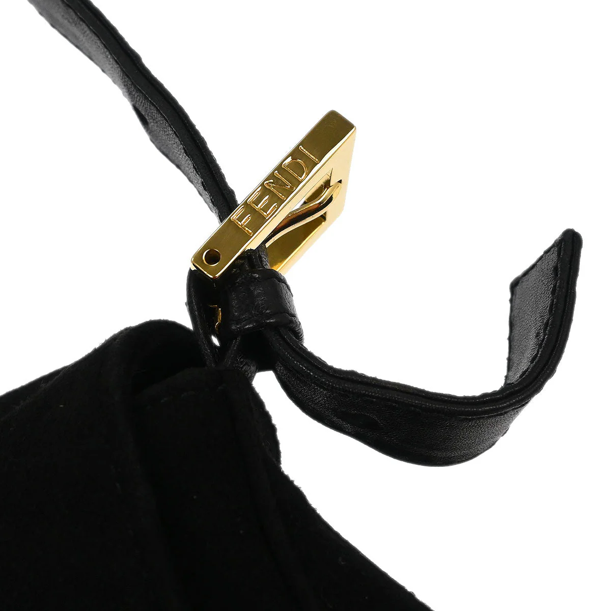 Fendi Black Suede Mamma Baguette Handbag - Image 7