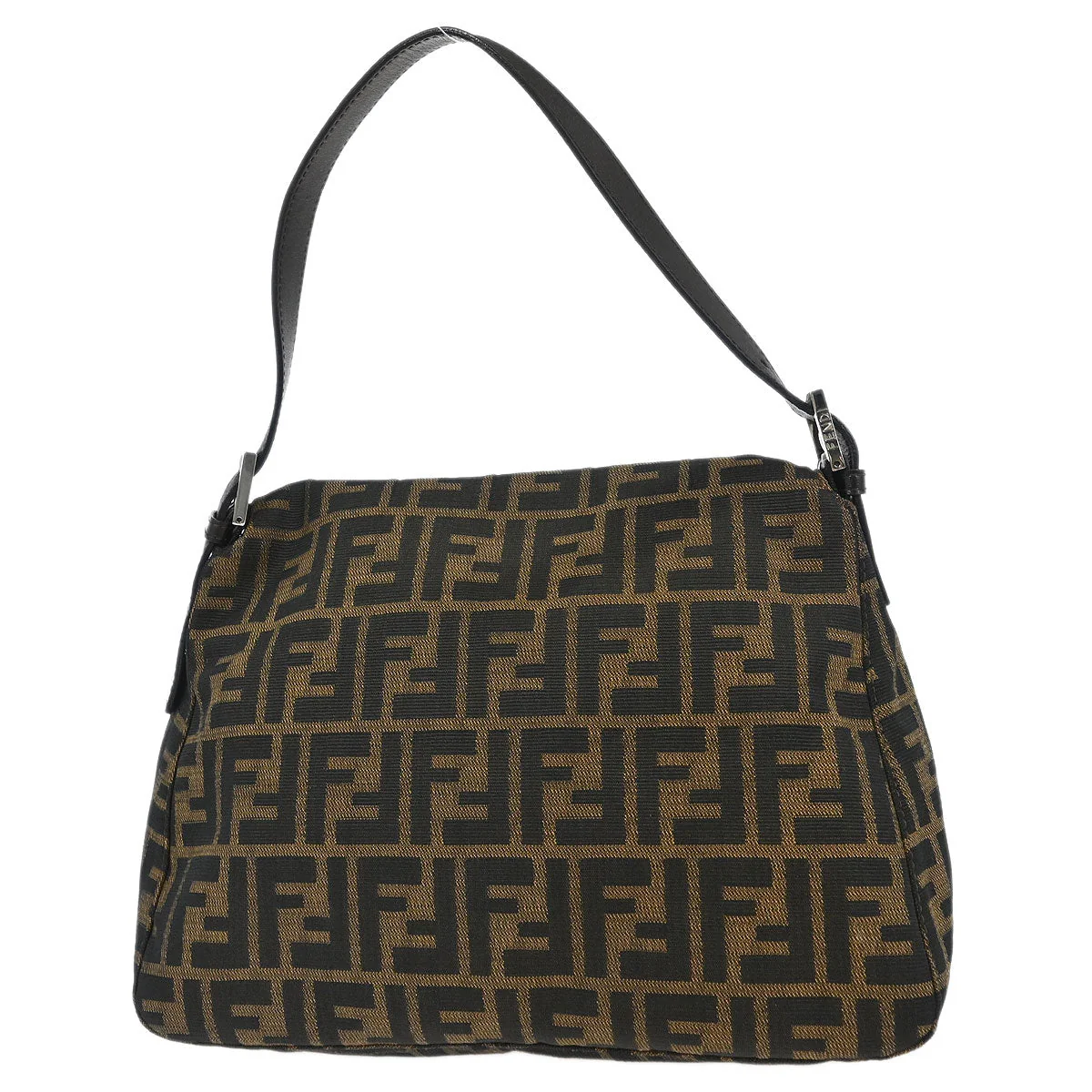 Fendi Brown Canvas Zucca Mamma Baguette Handbag - Image 2