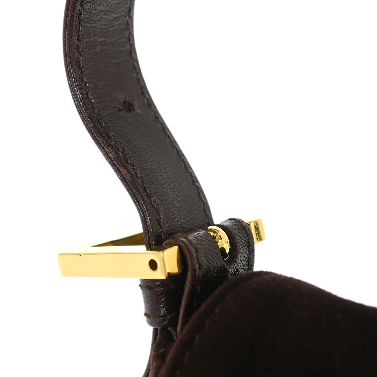 Fendi Brown Suede Baguette Handbag - Image 6