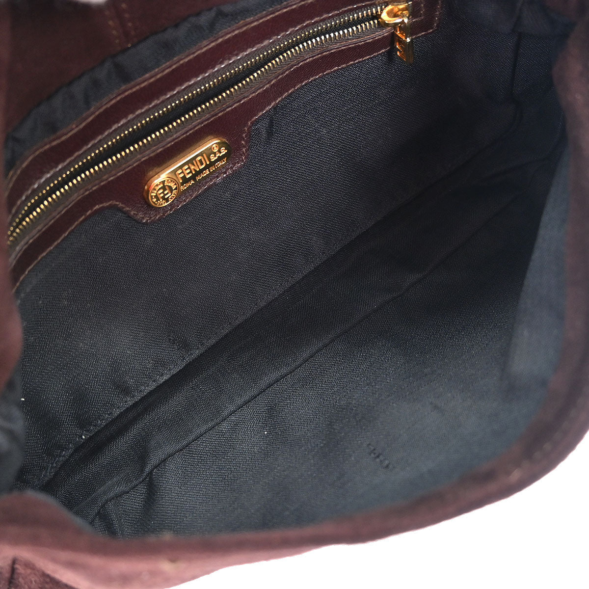 Fendi Brown Suede Baguette Handbag - Image 8