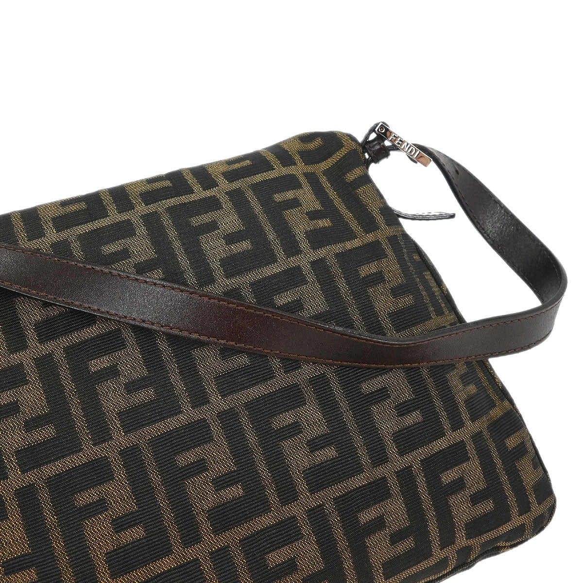 Fendi Brown Canvas Zucca Mamma Baguette Handbag - Image 4