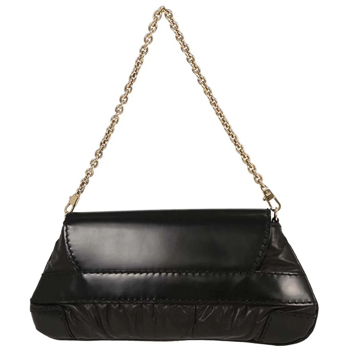 Gucci Black Leather Queen Chain Handbag - Image 2