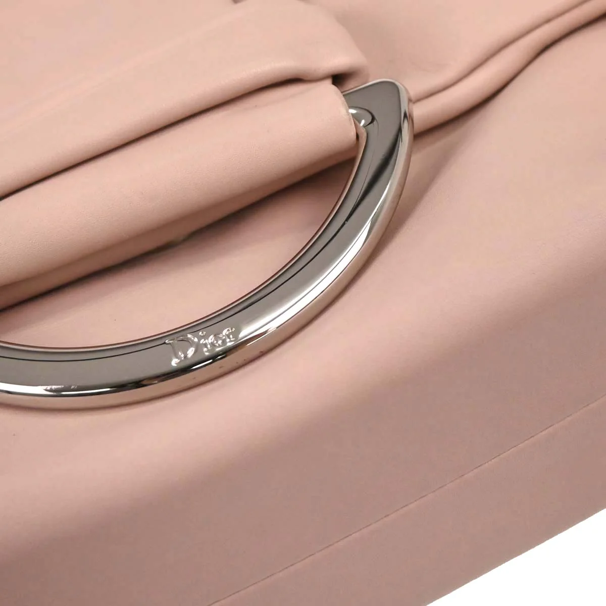 Christian Dior 2009 Light Pink Leather Demi Lune Handbag - Image 5