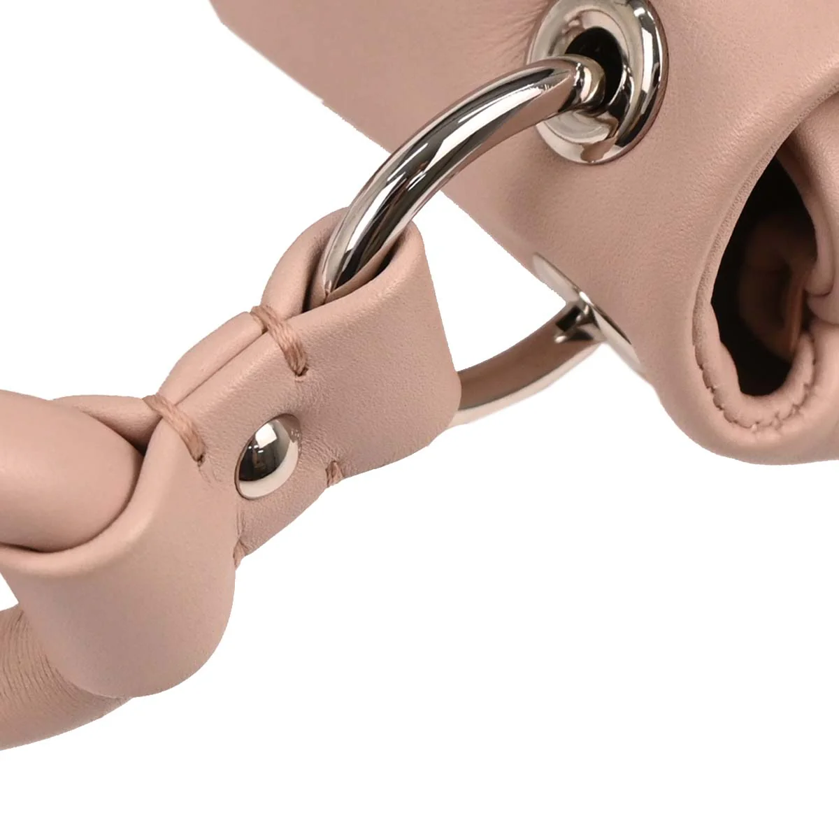 Christian Dior 2009 Light Pink Leather Demi Lune Handbag - Image 6