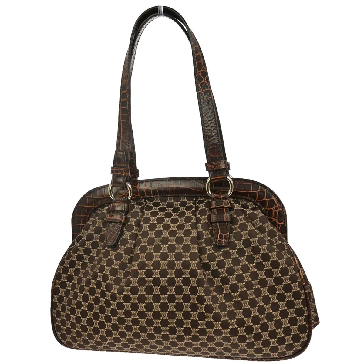 Celine * Brown Canvas Macadam Handbag - Image 2