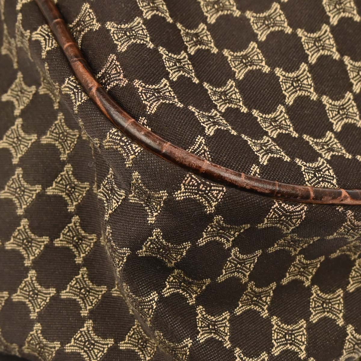 Celine * Brown Canvas Macadam Handbag - Image 7