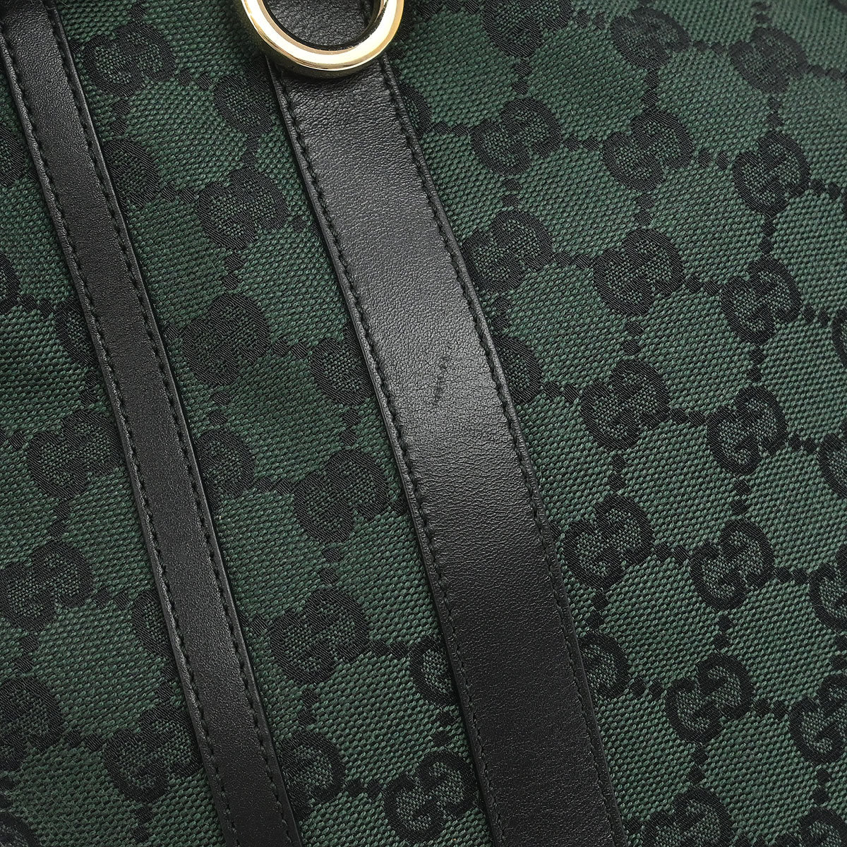 Gucci Green Canvas GG Hobo 2way Shoulder Handbag - Image 4