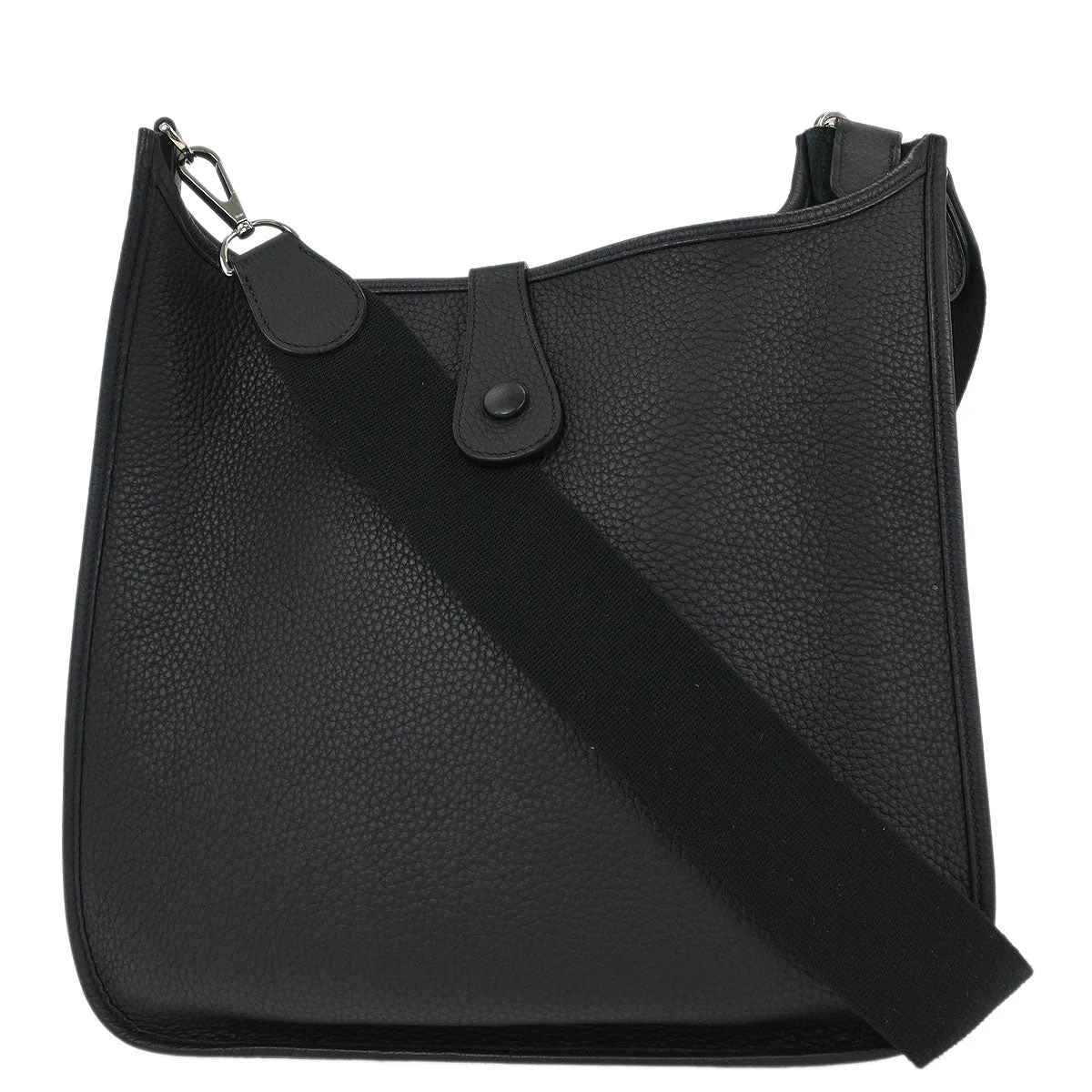 Hermes Black Taurillon Clemence Evelyne 33 Shoulder Bag - Image 2