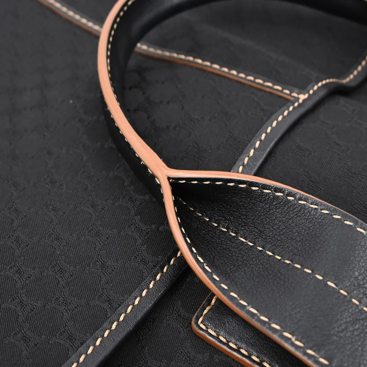 Celine * Black Canvas Macadam Tote Handbag - Image 7