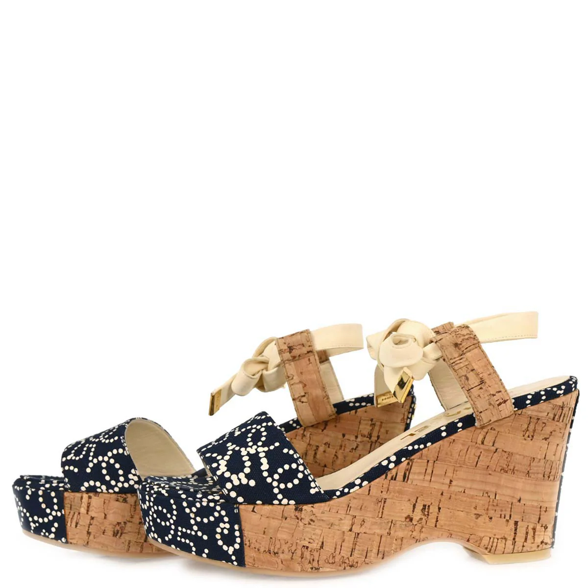 Chanel * Navy Sandals Shoes #38 - Image 2