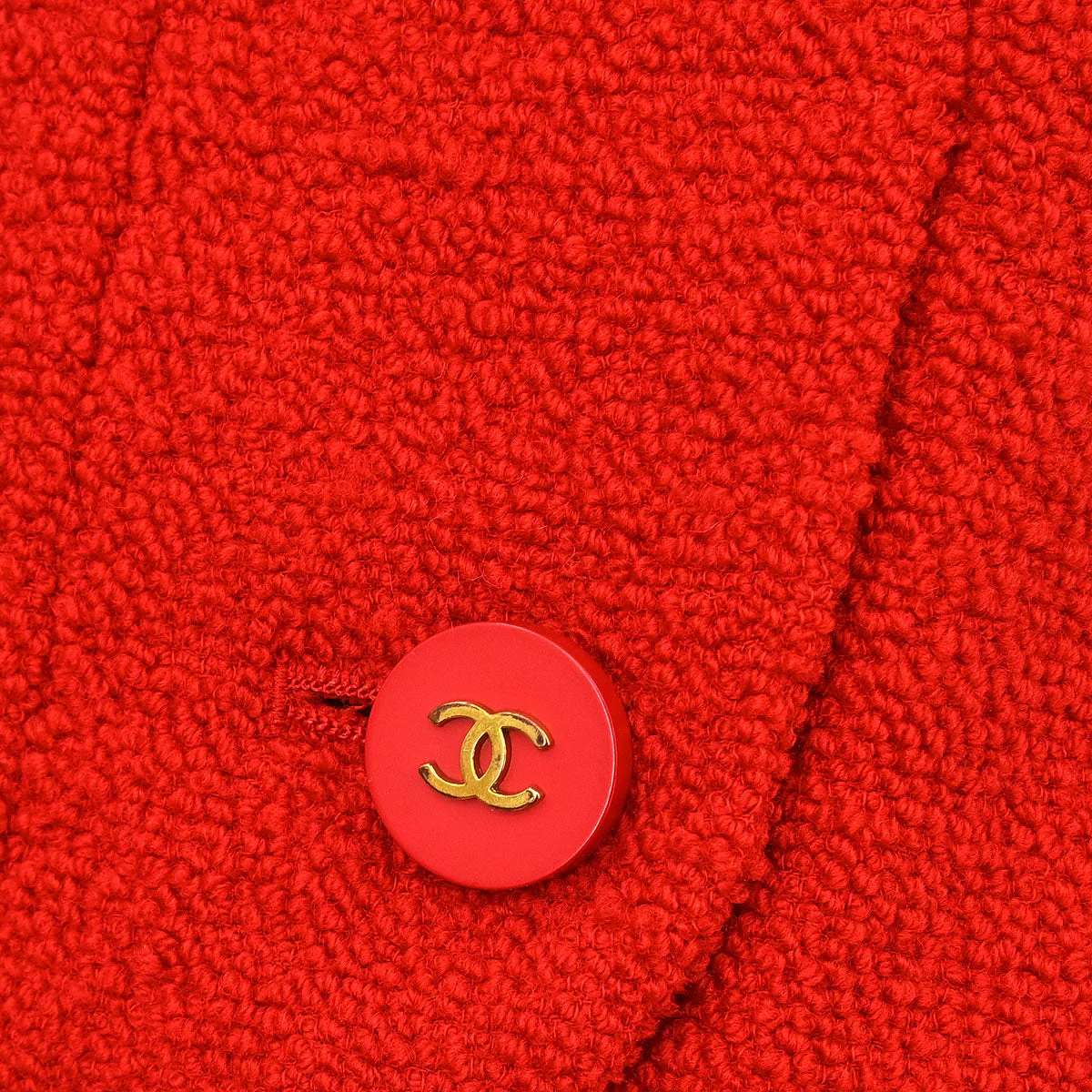 Chanel 1994 Double Breasted Jacket Red #44 - Image 4