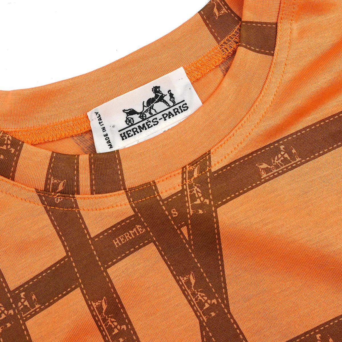 Hermes T-shirt Top Light Orange #M - Image 3