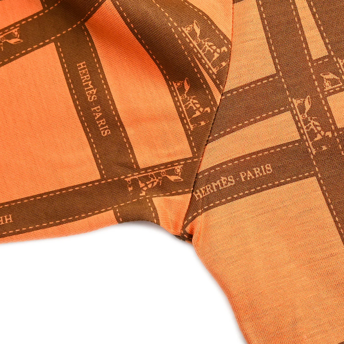 Hermes T-shirt Top Light Orange #M - Image 4