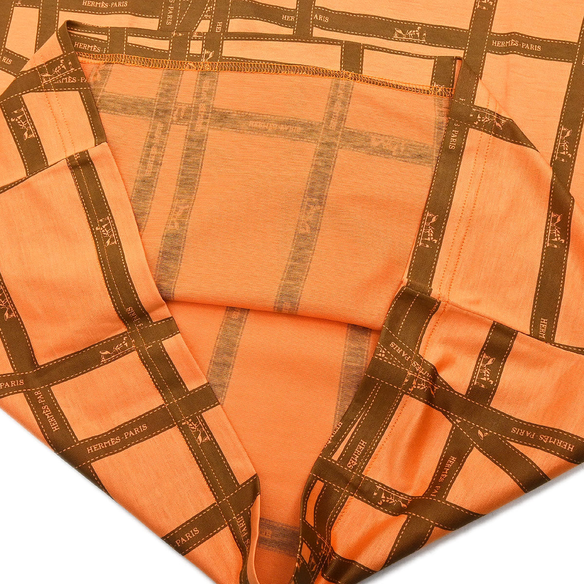 Hermes T-shirt Top Light Orange #M - Image 7