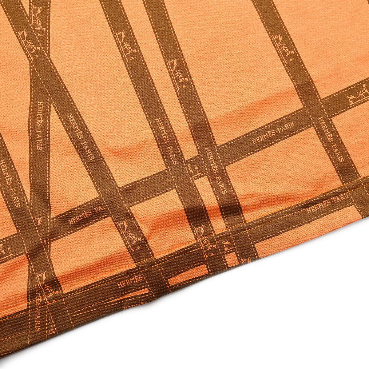 Hermes T-shirt Top Light Orange #M - Image 8