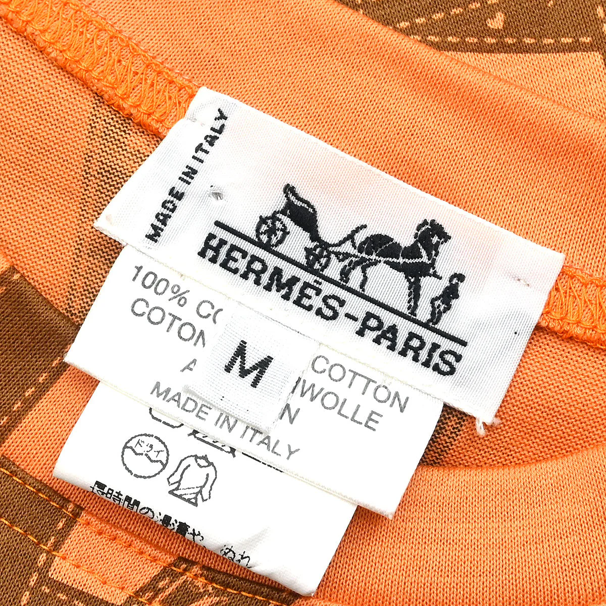 Hermes T-shirt Top Light Orange #M - Image 9