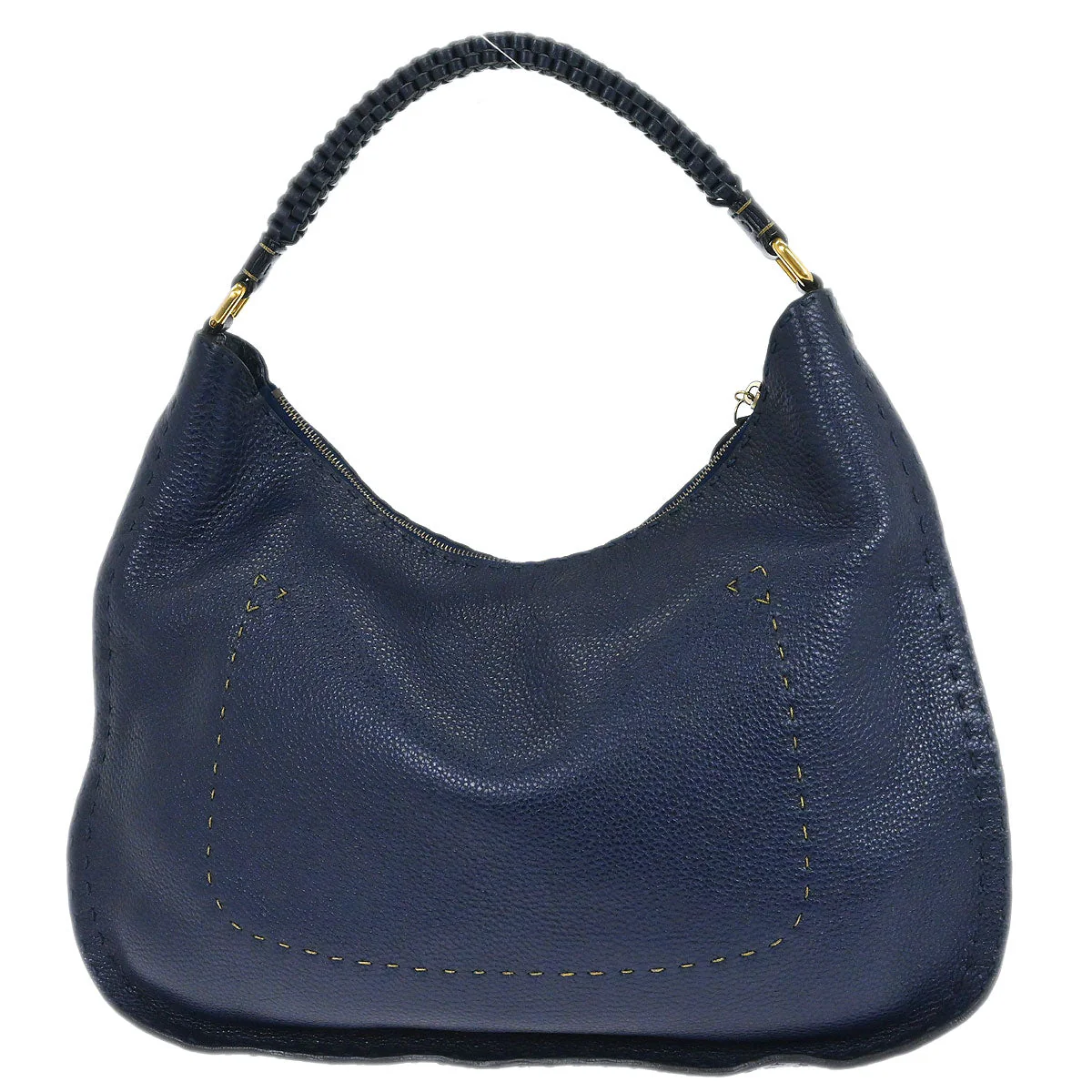Fendi Navy Hobo Handbag - Image 2