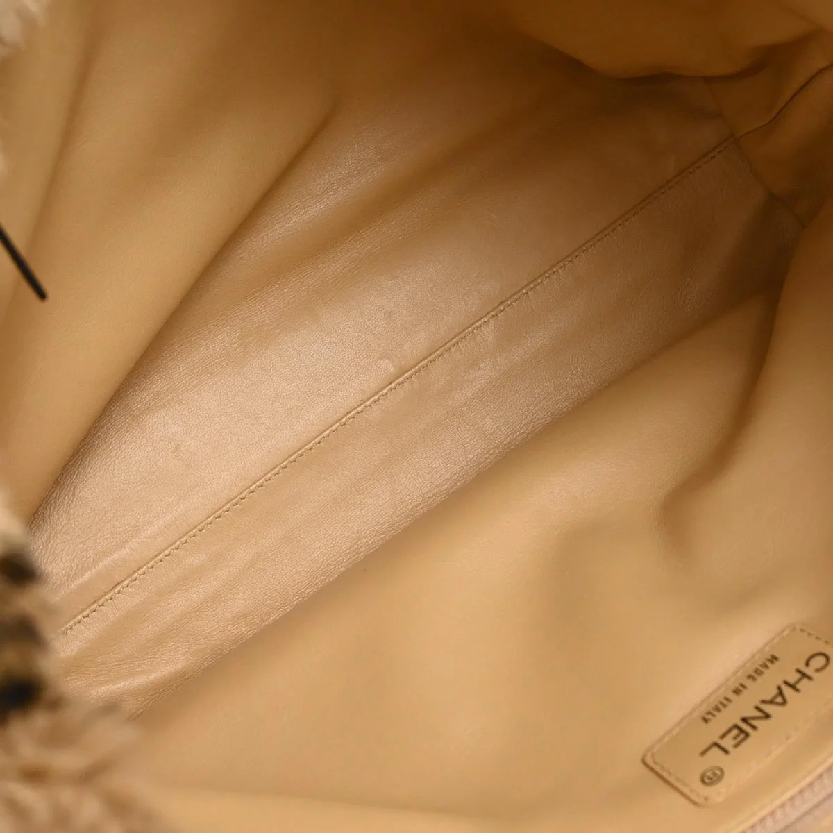 Chanel* 2000-2002 Brown Rabbit Fur Tote Handbag - Image 8