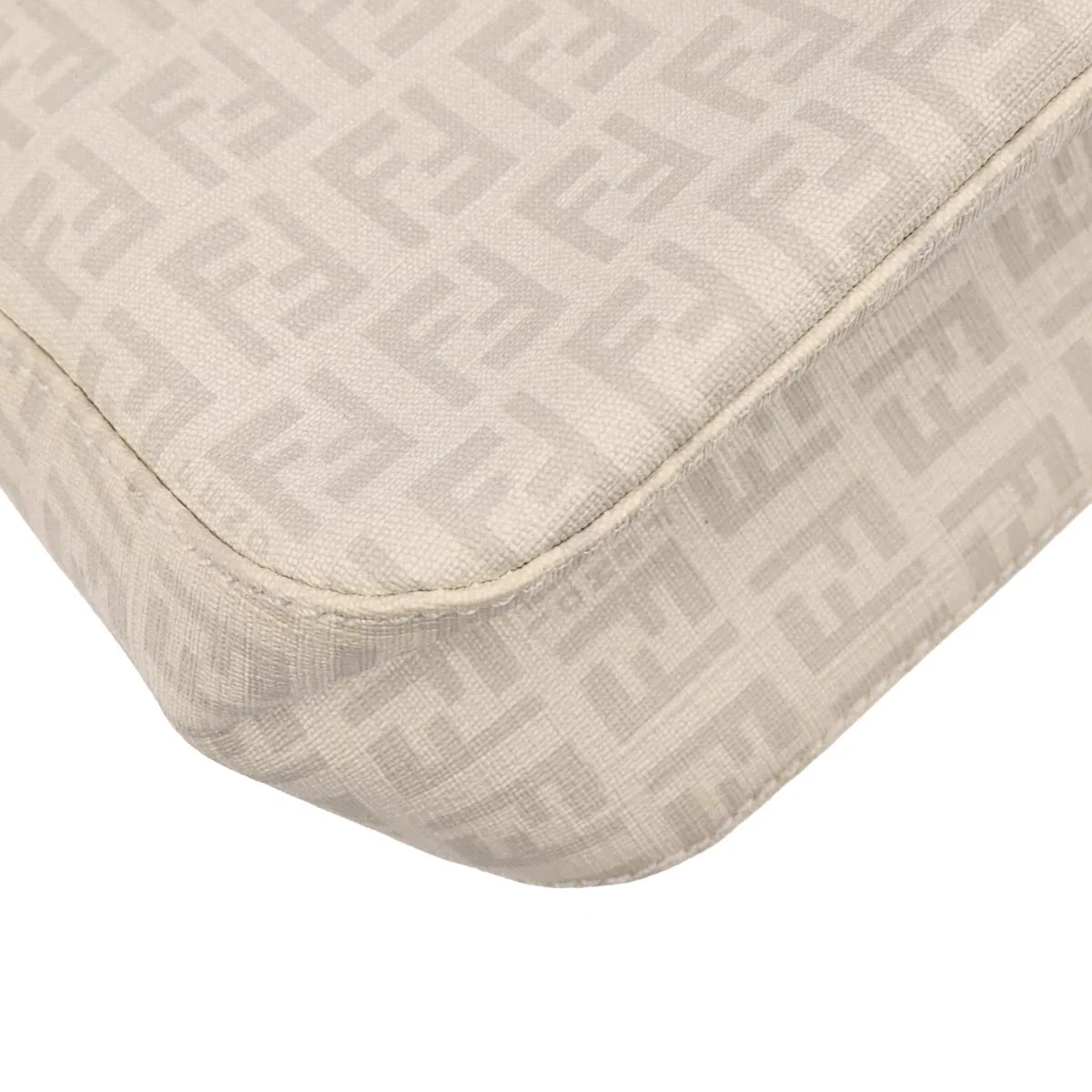 Fendi White PVC Zucchino Handbag - Image 4