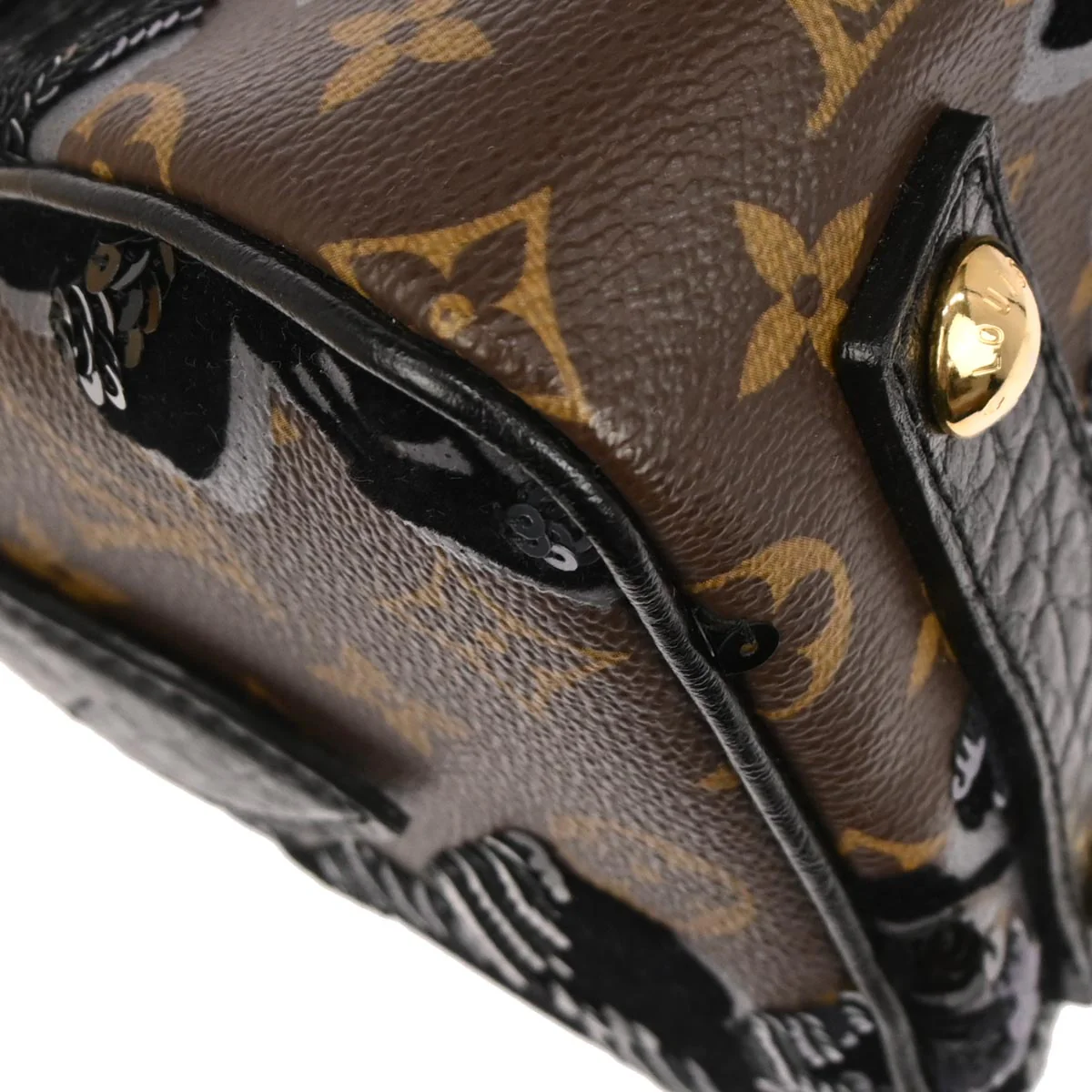 Louis Vuitton Monogram Fleur de Jais Carrousel Handbag M40434 - Image 3