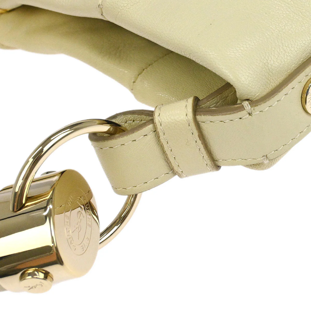 Yves Saint Laurent Ivory Large Mombasa Handbag - Image 4