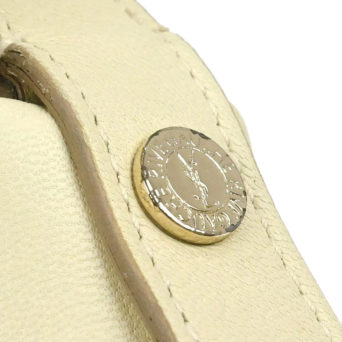 Yves Saint Laurent Ivory Large Mombasa Handbag - Image 5