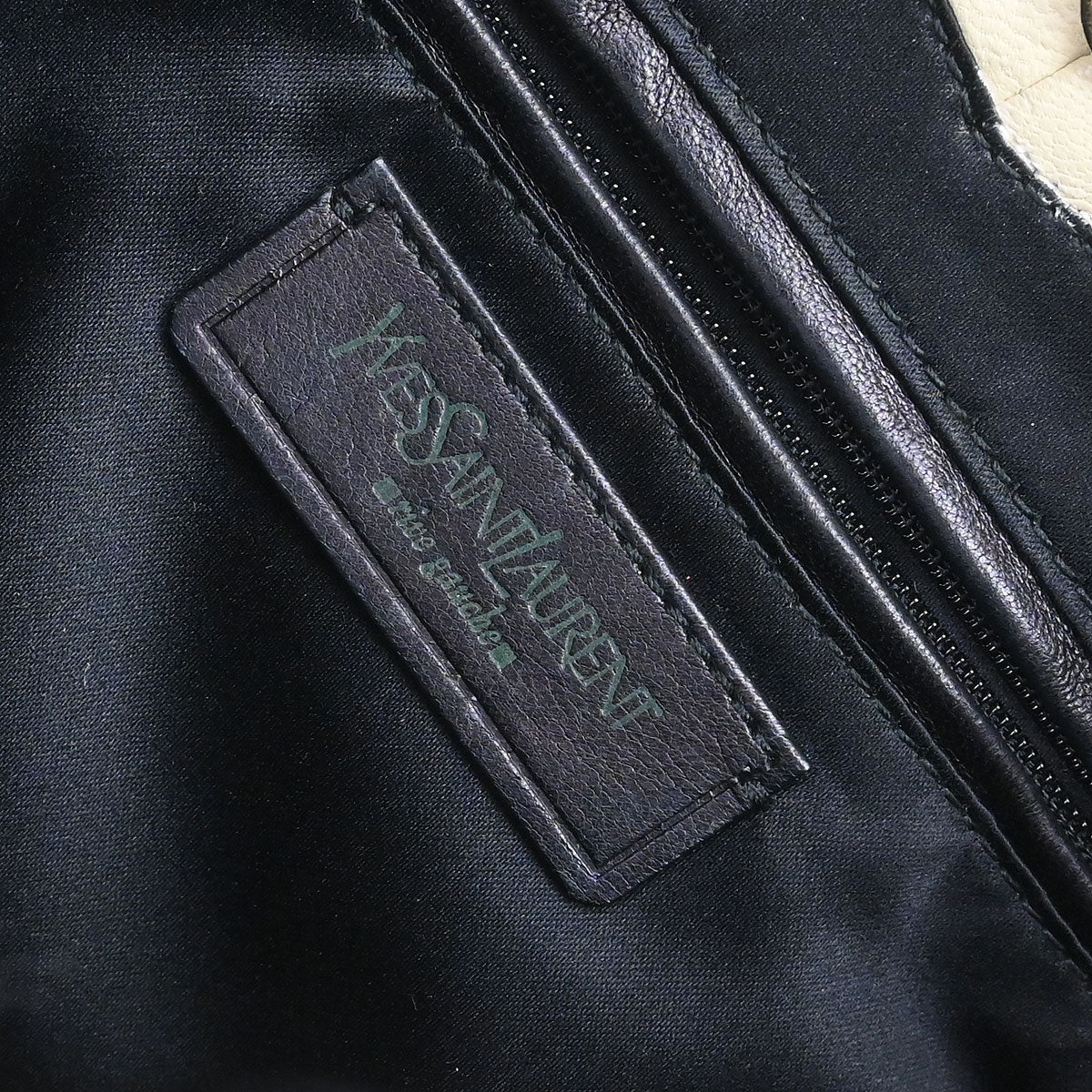 Yves Saint Laurent Ivory Large Mombasa Handbag - Image 9