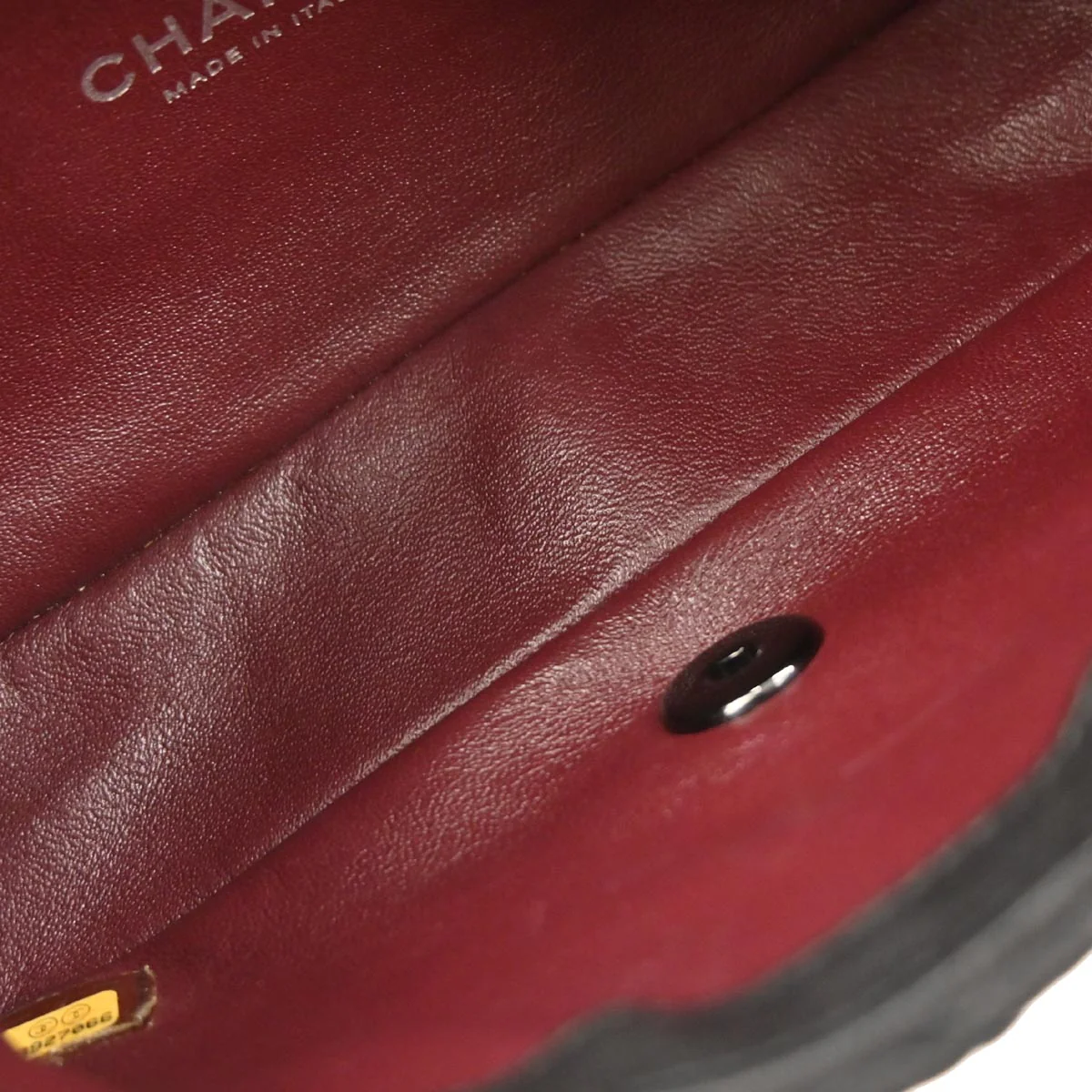 Chanel Black Calfskin Studded Single Flap Shoulder Bag - Image 8