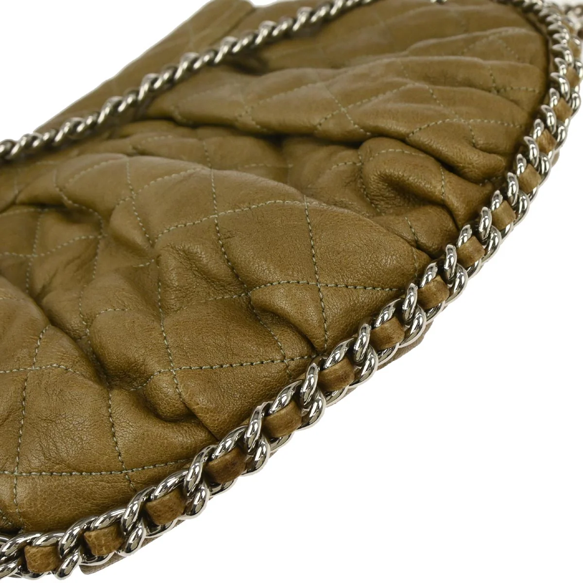 Chanel Brown Calfskin Chain Around Shoulder Bag - Image 3