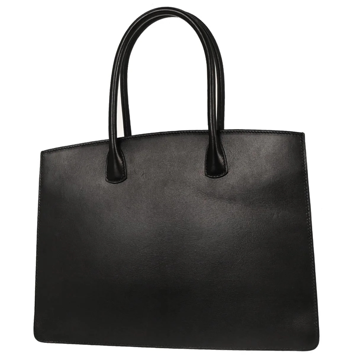 Hermes Black Box Calf White Bus PM Tote Bag - Image 2
