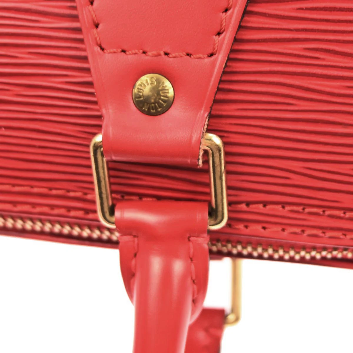 Louis Vuitton 1995 Red Epi Speedy 25 Handbag M43017 - Image 4