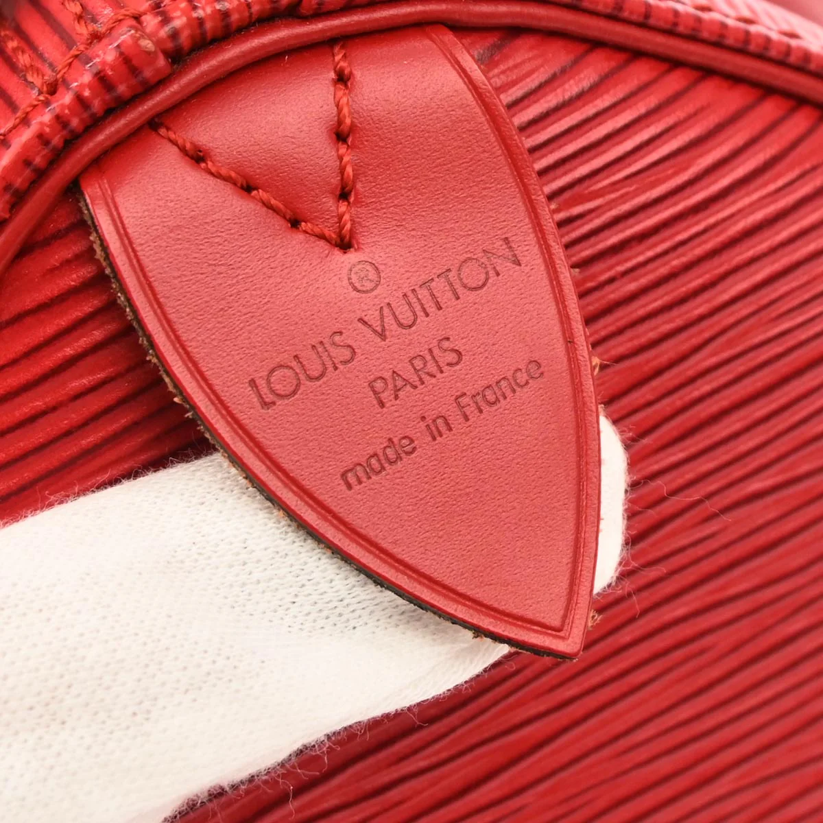 Louis Vuitton 1995 Red Epi Speedy 25 Handbag M43017 - Image 7