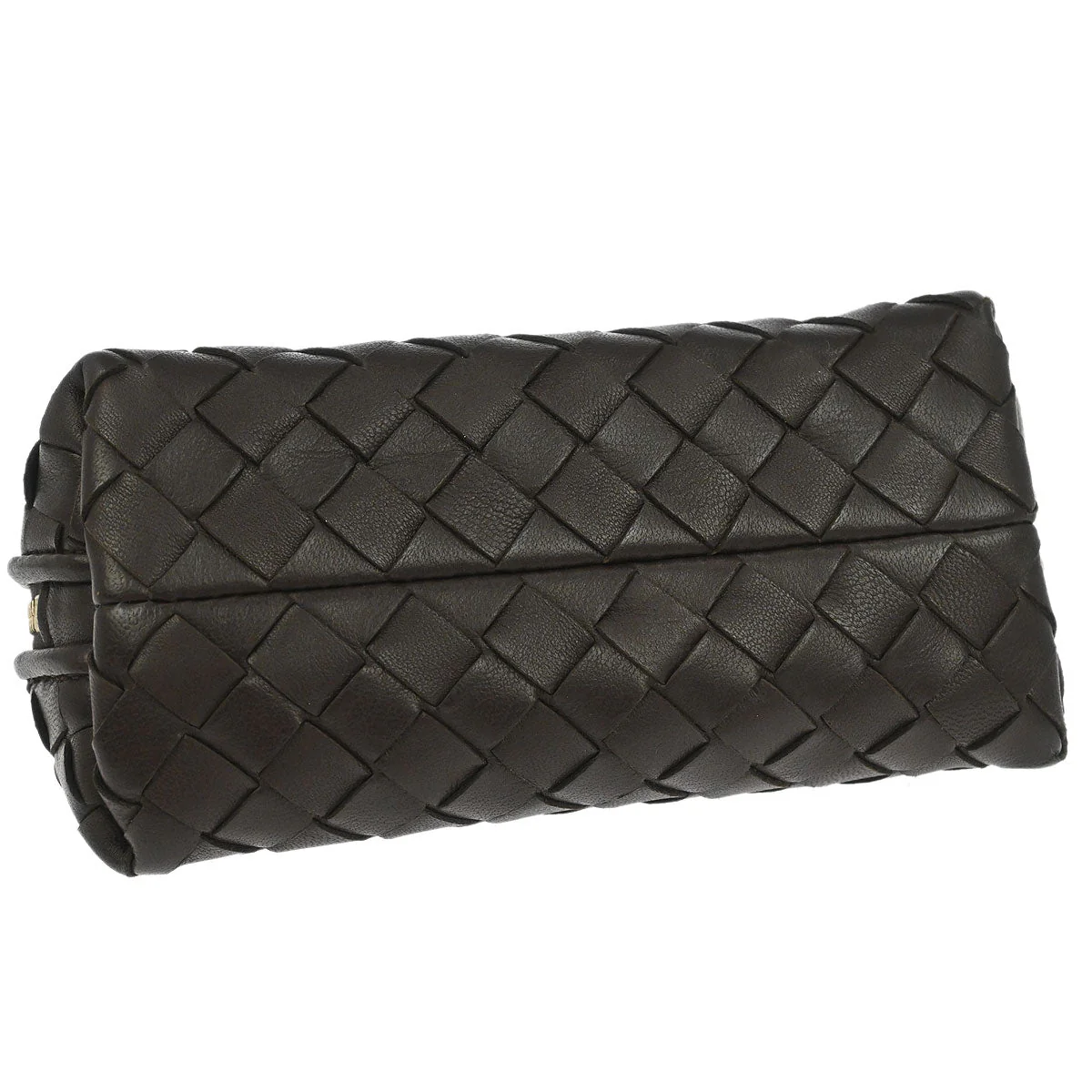 Bottega Veneta Brown Lambskin Intrecciato Pouch - Image 3