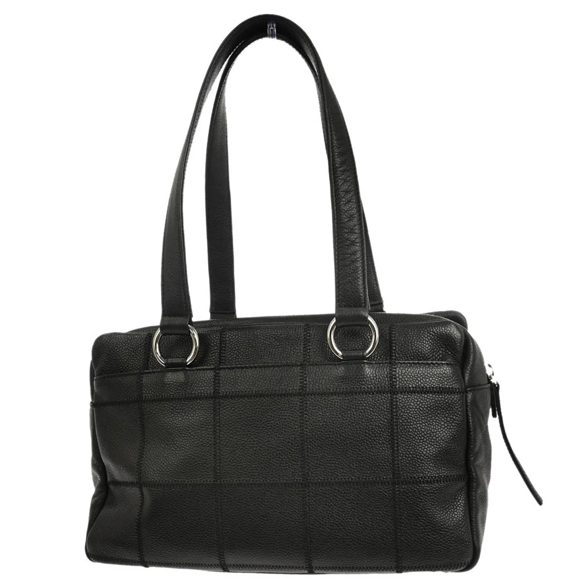 Chanel 2005-2006 Black Caviar Skin Choco Bar Handbag - Image 2