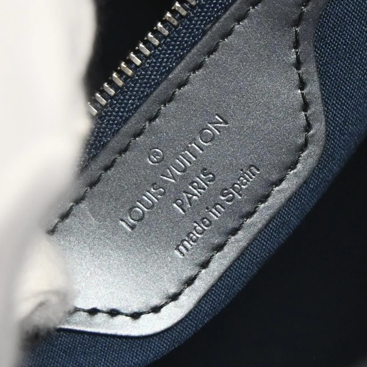 Louis Vuitton 2003 Blue Monogram Mat Stockton Tote Bag M55115 - Image 9