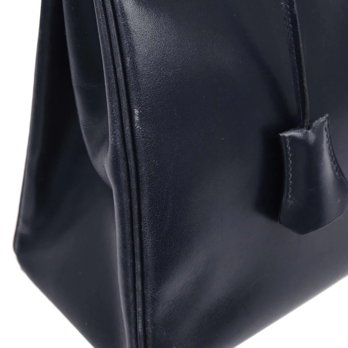 Hermes Navy Box Calf Kelly 32 Retourne 2way Shoulder Handbag - Image 4