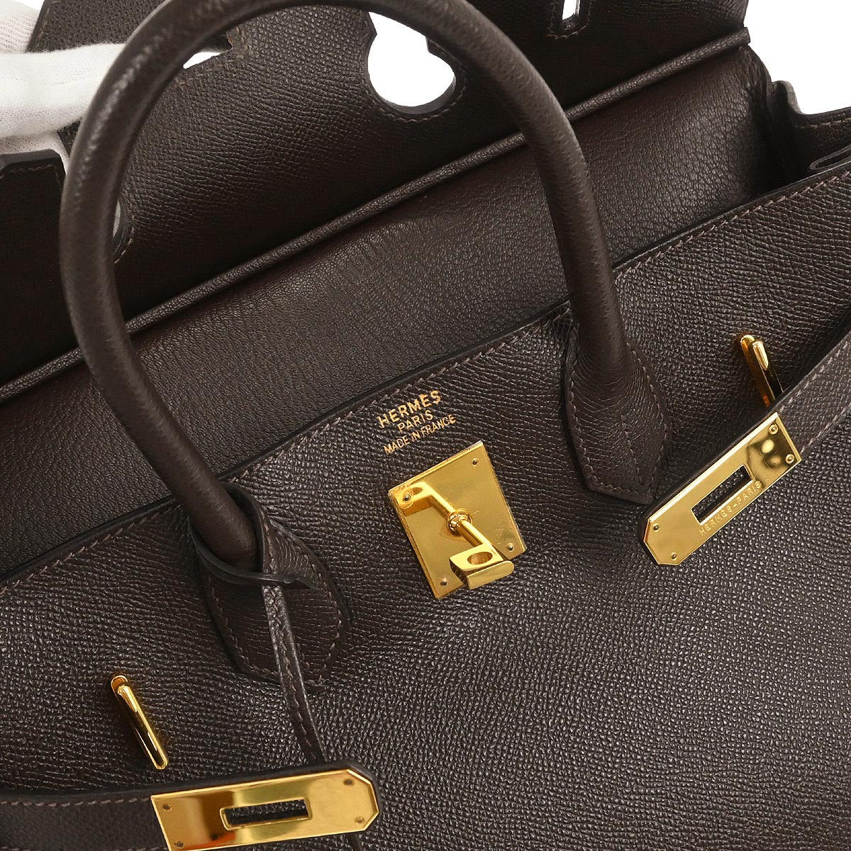 Hermes Chocolat Epsom Haut a Courroies 32 Handbag - Image 9