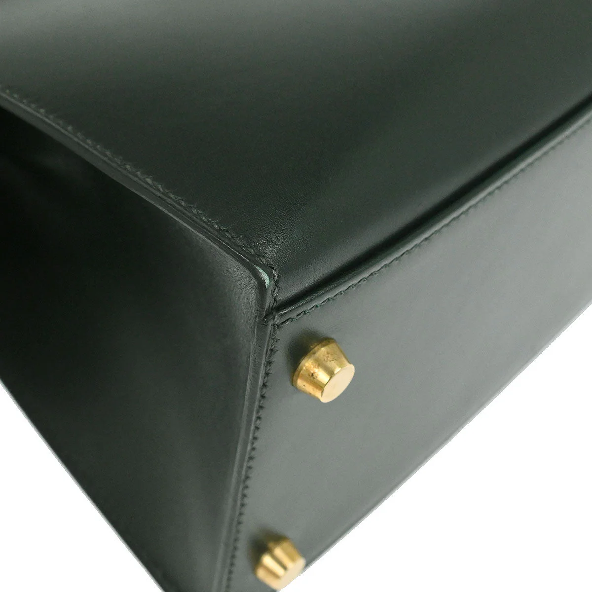 Hermes Vert Fonce Box Calf Kelly 32 Sellier 2way Shoulder Handbag - Image 4