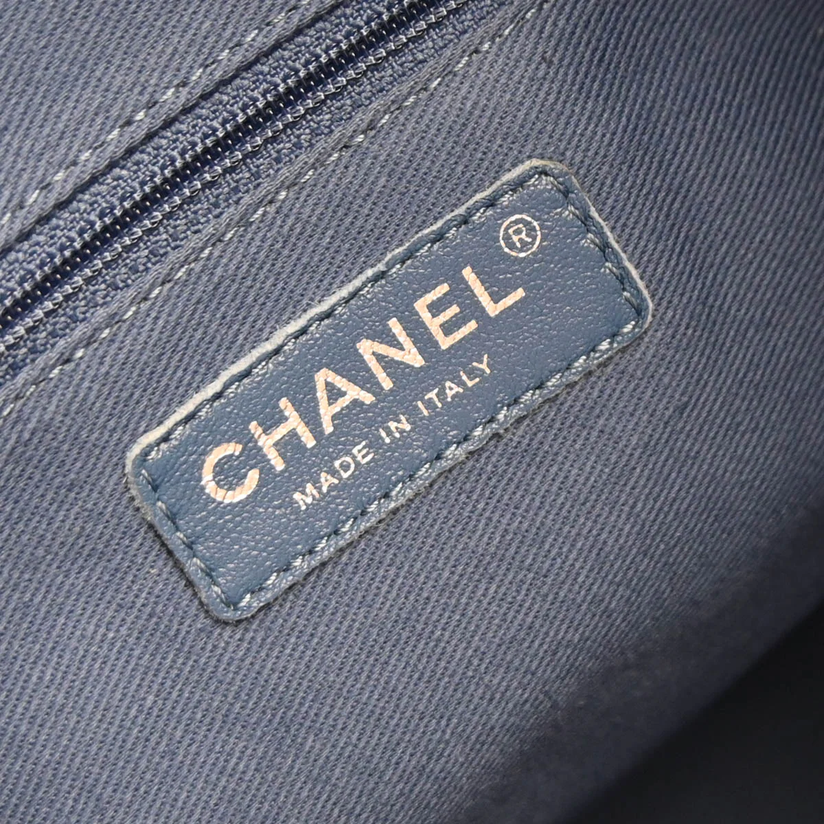 Chanel 2012-2013 Blue Perforated Calfskin Up In The Air Tote Chain Handbag - Image 9