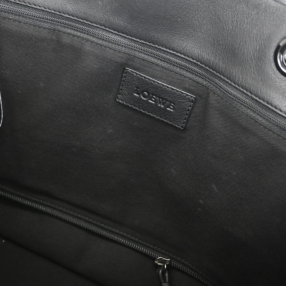 Loewe * Black Leather Shopper Tote Handbag - Image 7